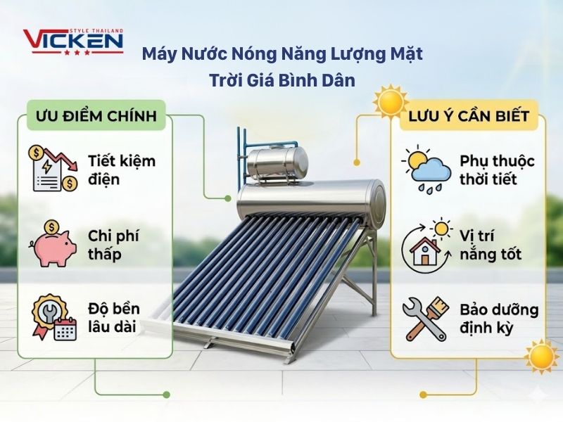 giá Máy nước nóng năng lượng mặt trời 200L